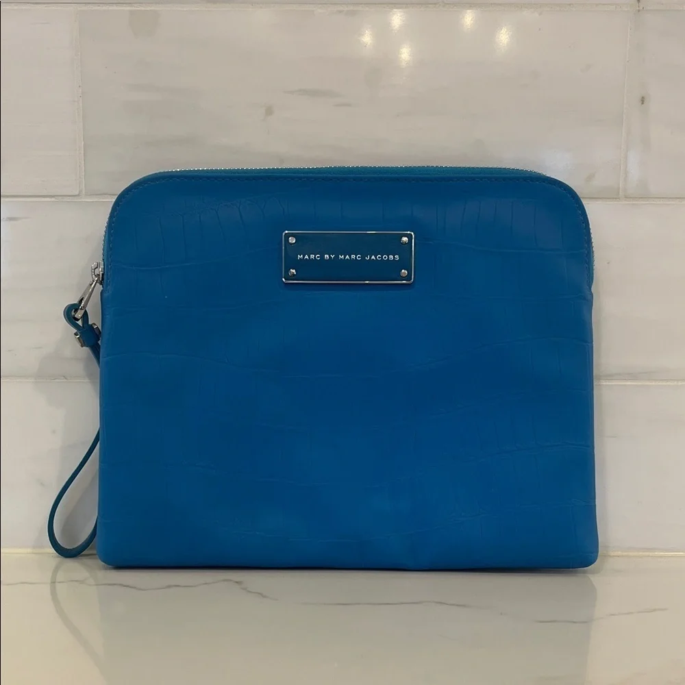 Marc by Marc Jacobs Croc-Embossed Wristlet Tablet Accessory Bag